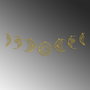 Wallity Simbolo-3 Accesorio Decorativo de Pared de Metal Dorado